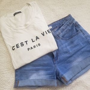 Brandy Melville white tshirt